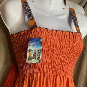 Orange Paisley Summer Dress